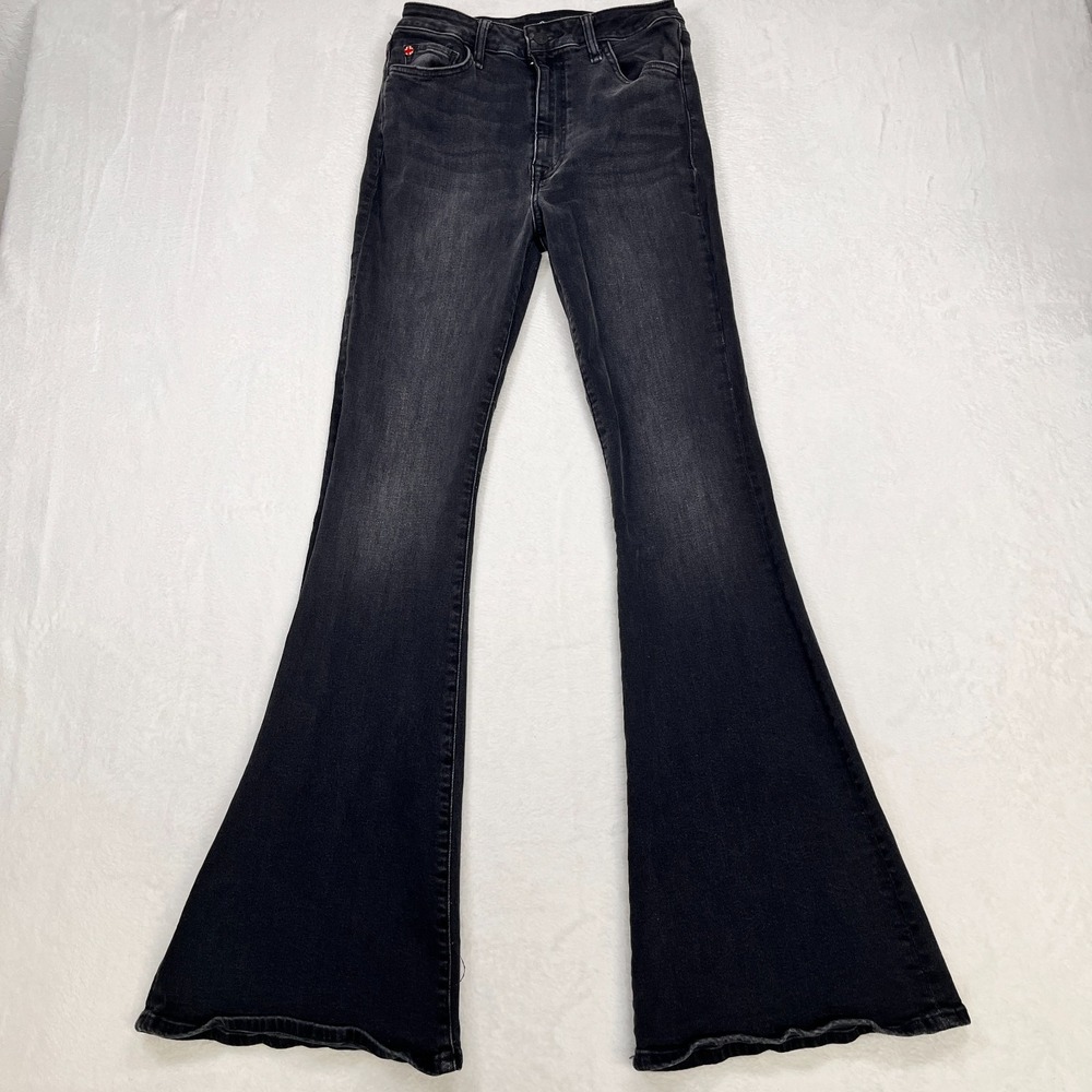 High-Rise Black Flared Jeans - Women's